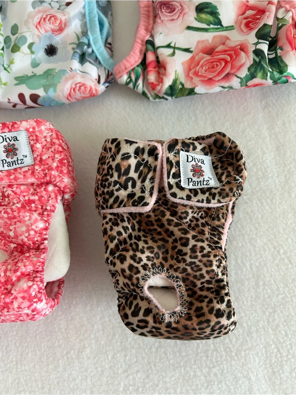 Washable Dog Diapers Lot of 6 Reusable Female Puppy Diapers Sizes Small & Medium